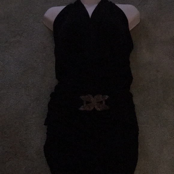 Cowl Neck Halter Backless Dress - Picture 8 of 16